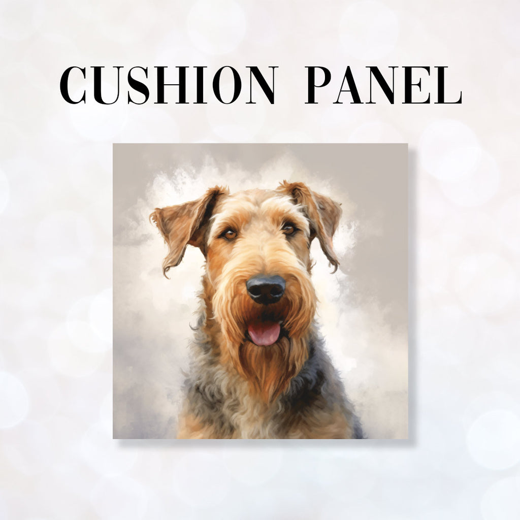👉 PRINT ON DEMAND 👈 CUSHION Panel Airedale Terrier Dog