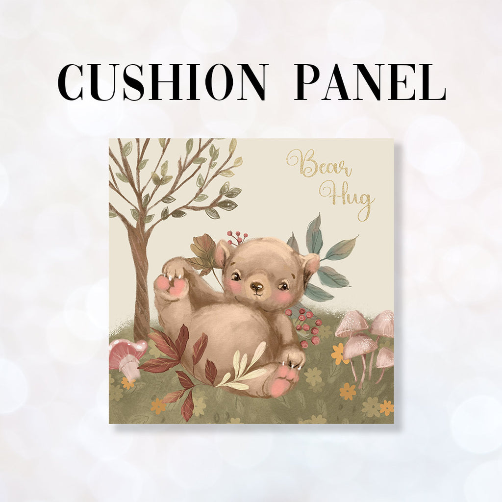👉 PRINT ON DEMAND 👈 CUSHION Fabric Panel Bear Hug