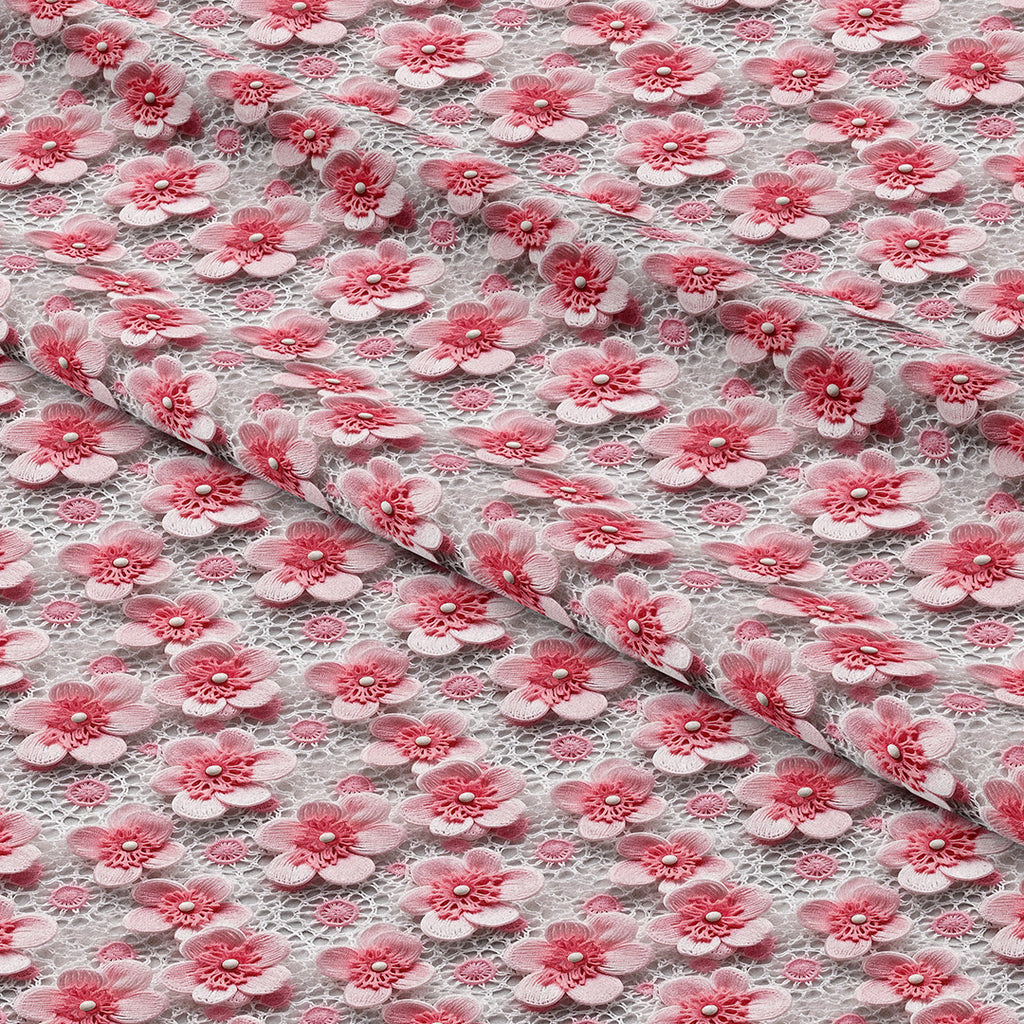 👉 PRINT ON DEMAND 👈 Betty Crochet Flowers Various Fabric Bases