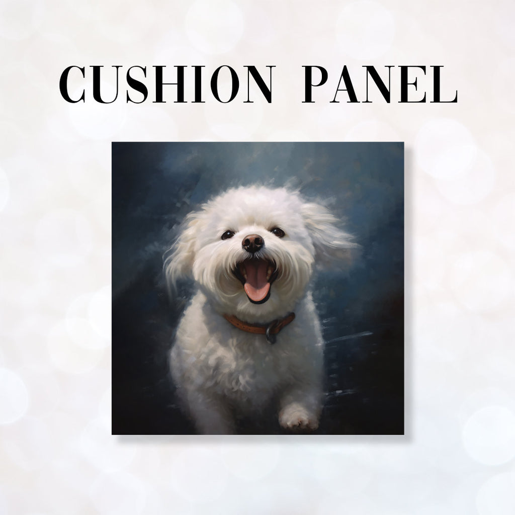 👉 PRINT ON DEMAND 👈 CUSHION Panel Bichon Frise Dog