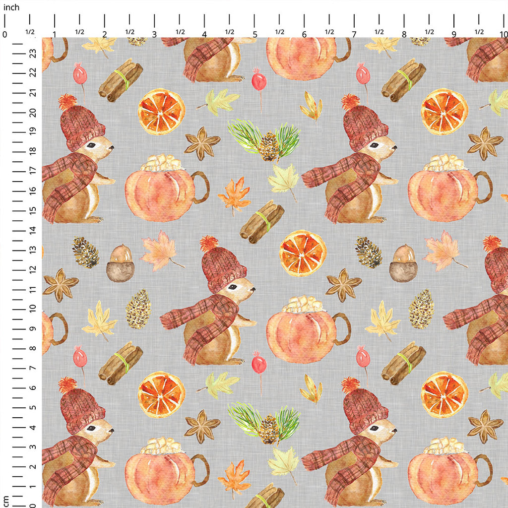 👉 PRINT ON DEMAND 👈 Cosy Autumn Various Fabric Bases