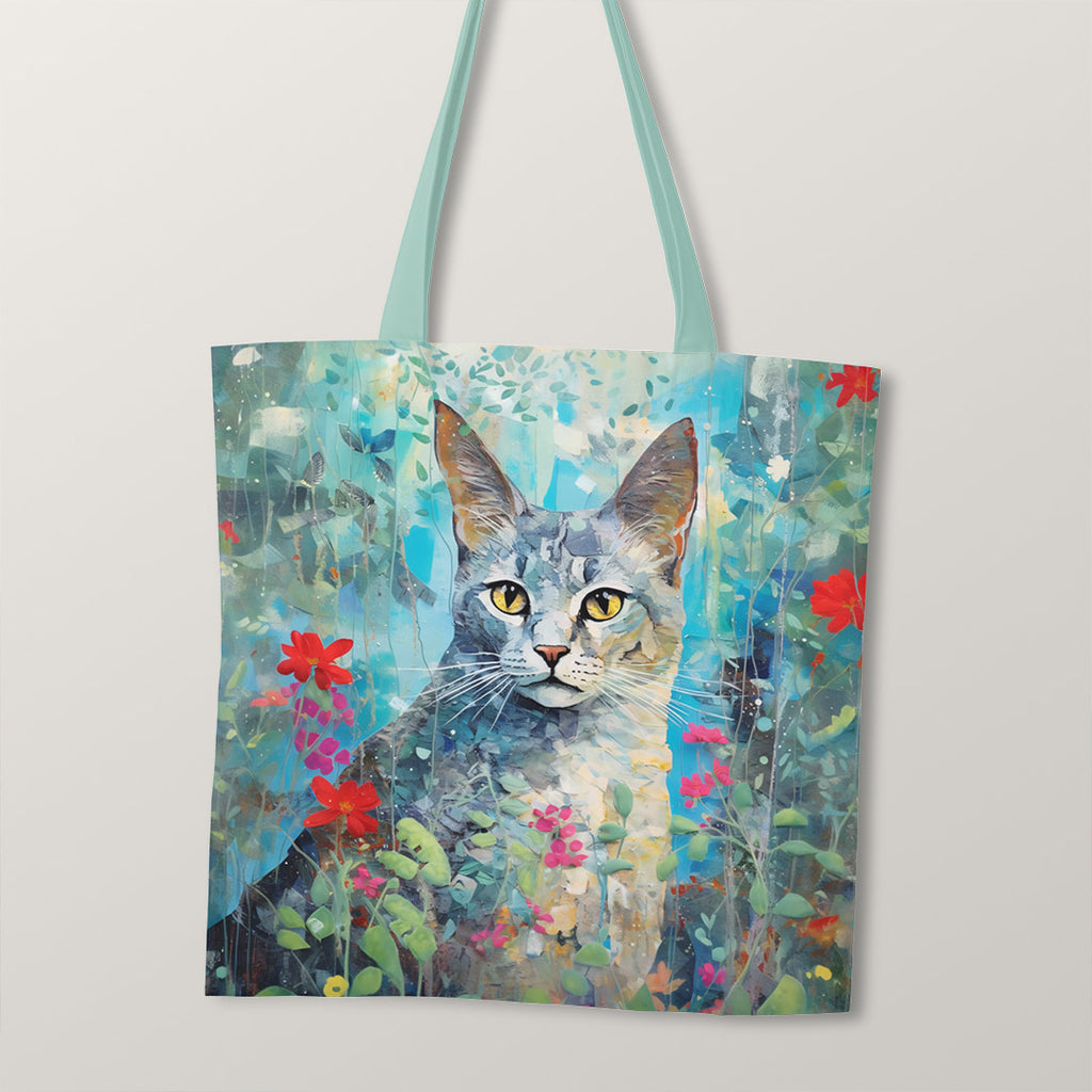 👉 PRINT ON DEMAND 👈 TOTE Cat Collage Fabric Bag Panel