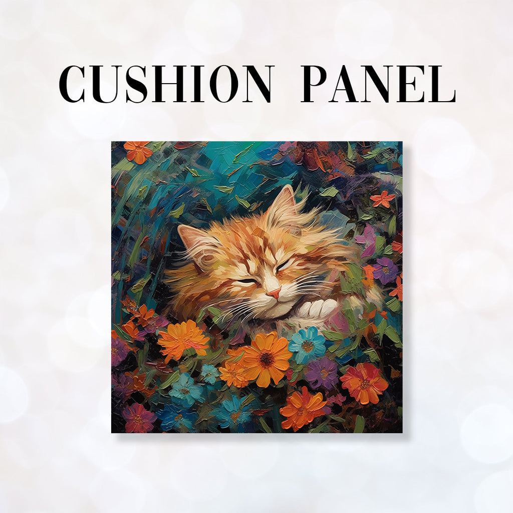 👉 PRINT ON DEMAND 👈 CUSHION Fabric Panel Cat Nap