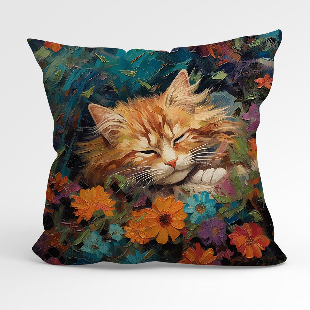 👉 PRINT ON DEMAND 👈 CUSHION Fabric Panel Cat Nap
