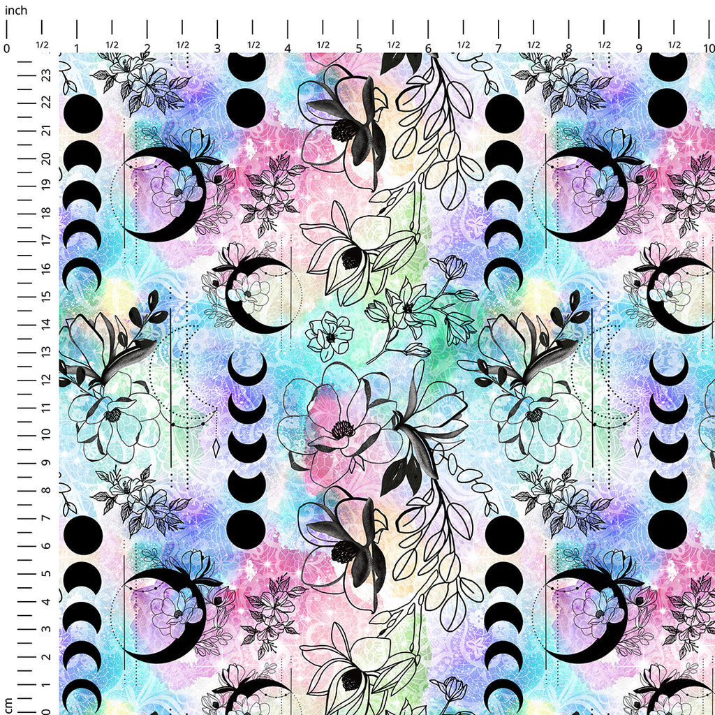👉 PRINT ON DEMAND 👈 Celestial Floral Pastel Various Fabric Bases