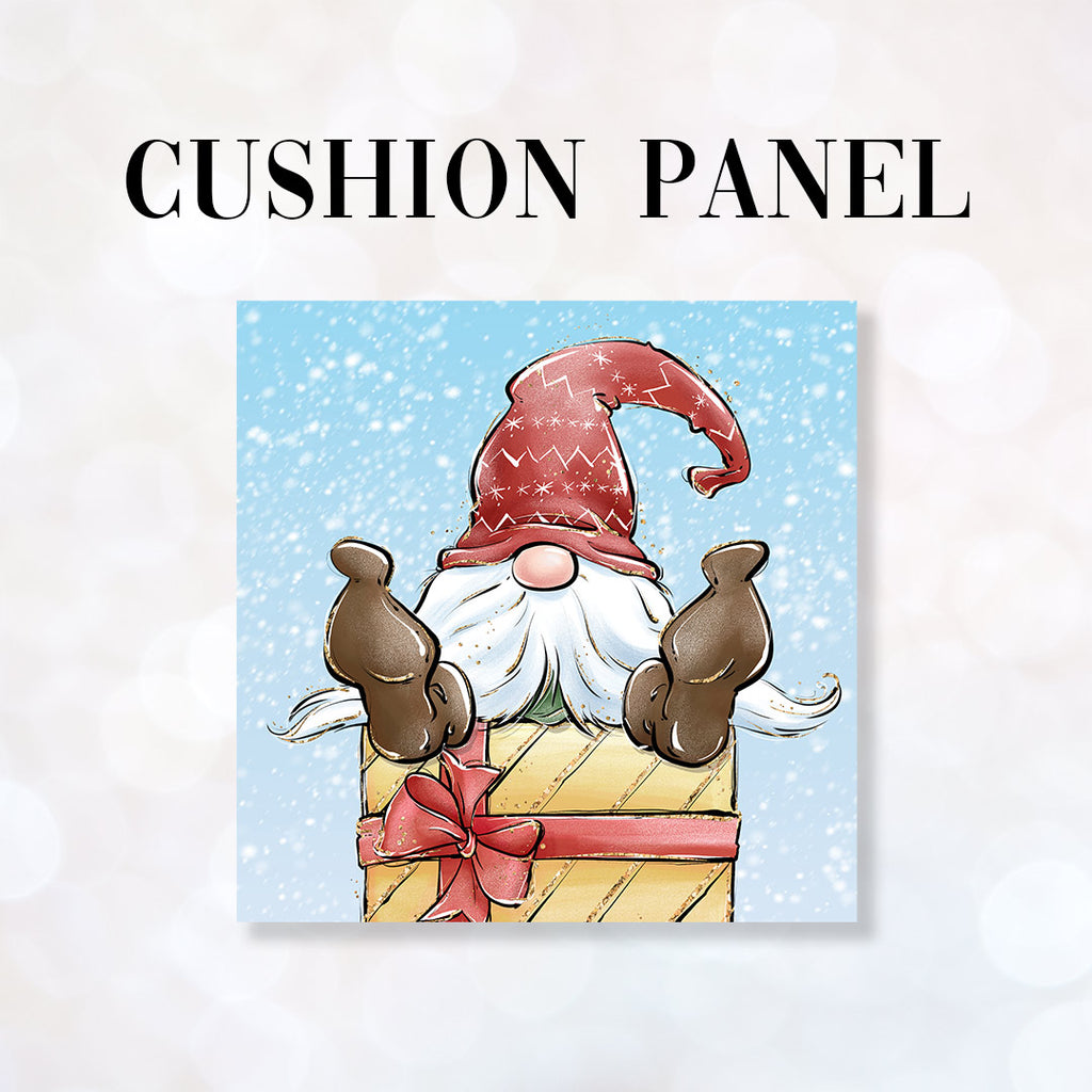 👉 PRINT ON DEMAND 👈 CUSHION Fabric Panel Christmas Gnome