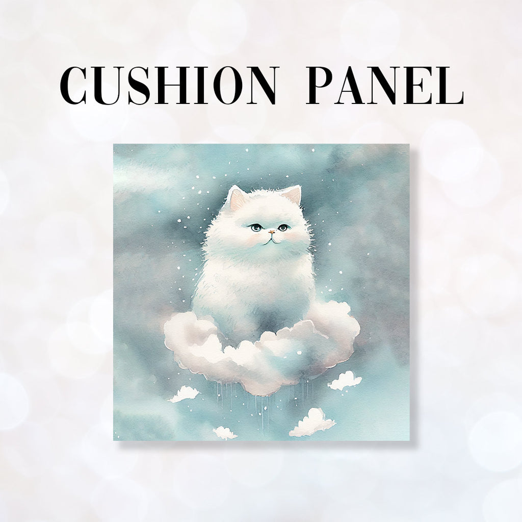 👉 PRINT ON DEMAND 👈 CUSHION Fabric Panel Cloud Cat