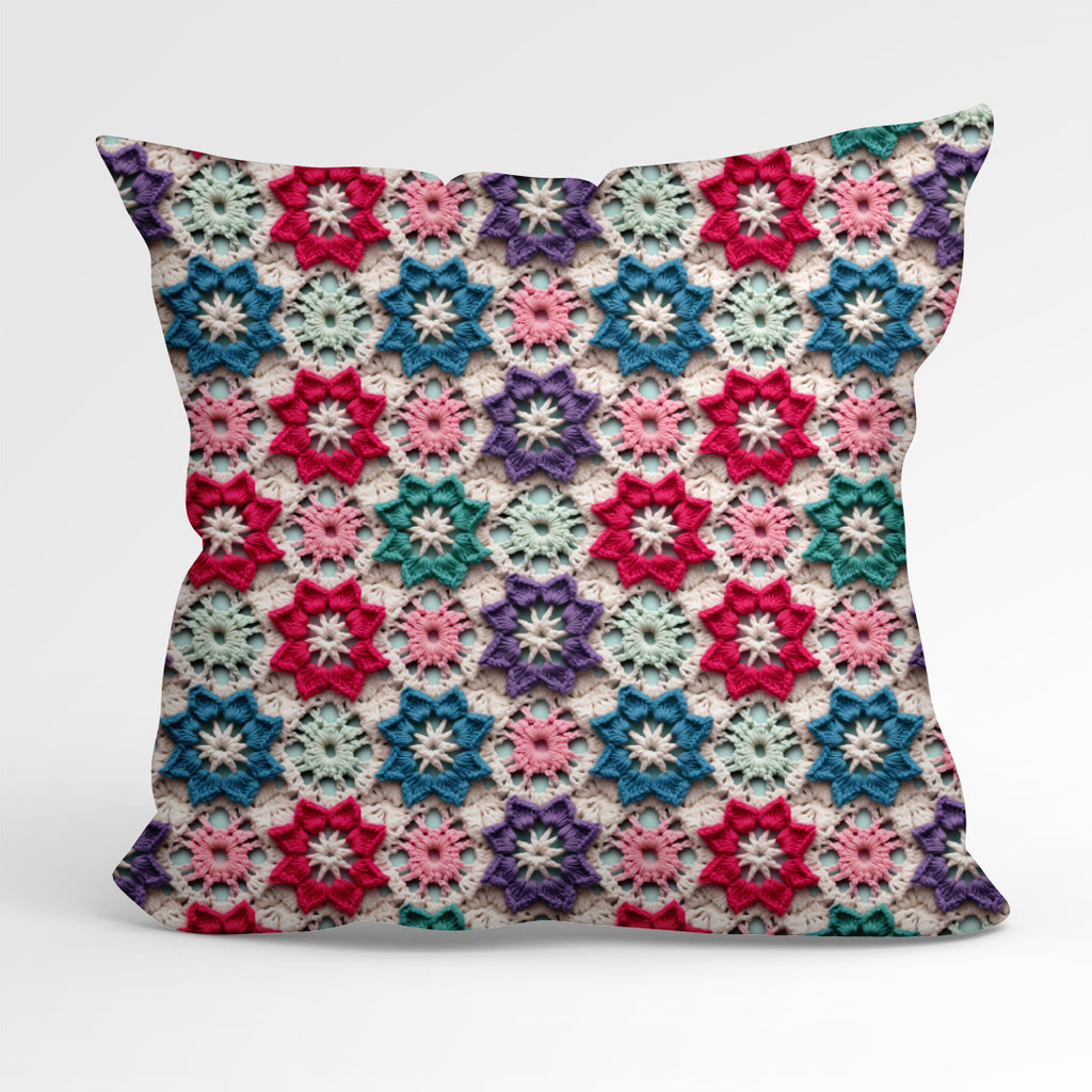 👉 PRINT ON DEMAND 👈 Crochet Snowflakes Various Fabric Bases