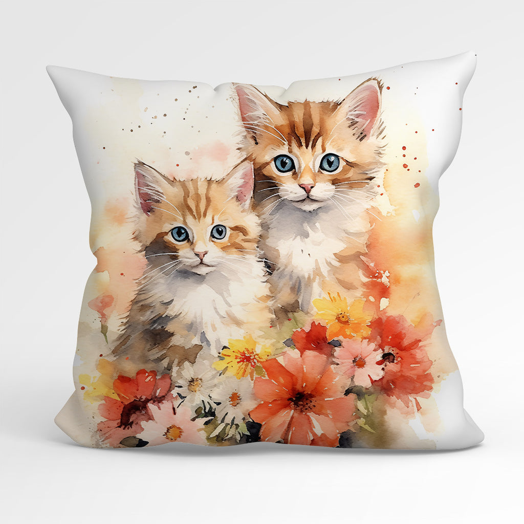 👉 PRINT ON DEMAND 👈 CUSHION Fabric Panel Cute Kittens 1