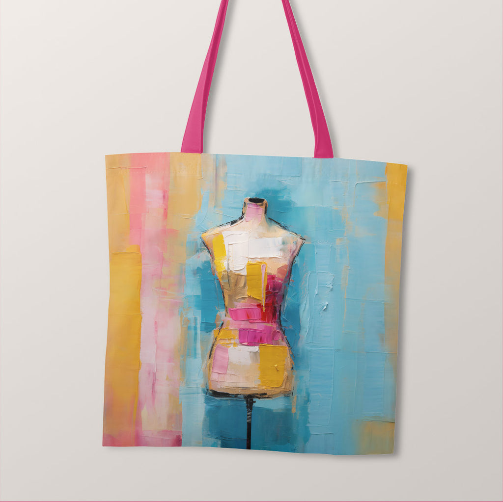 👉 PRINT ON DEMAND 👈TOTE Dressmaking Mannequin Fabric Bag Panel
