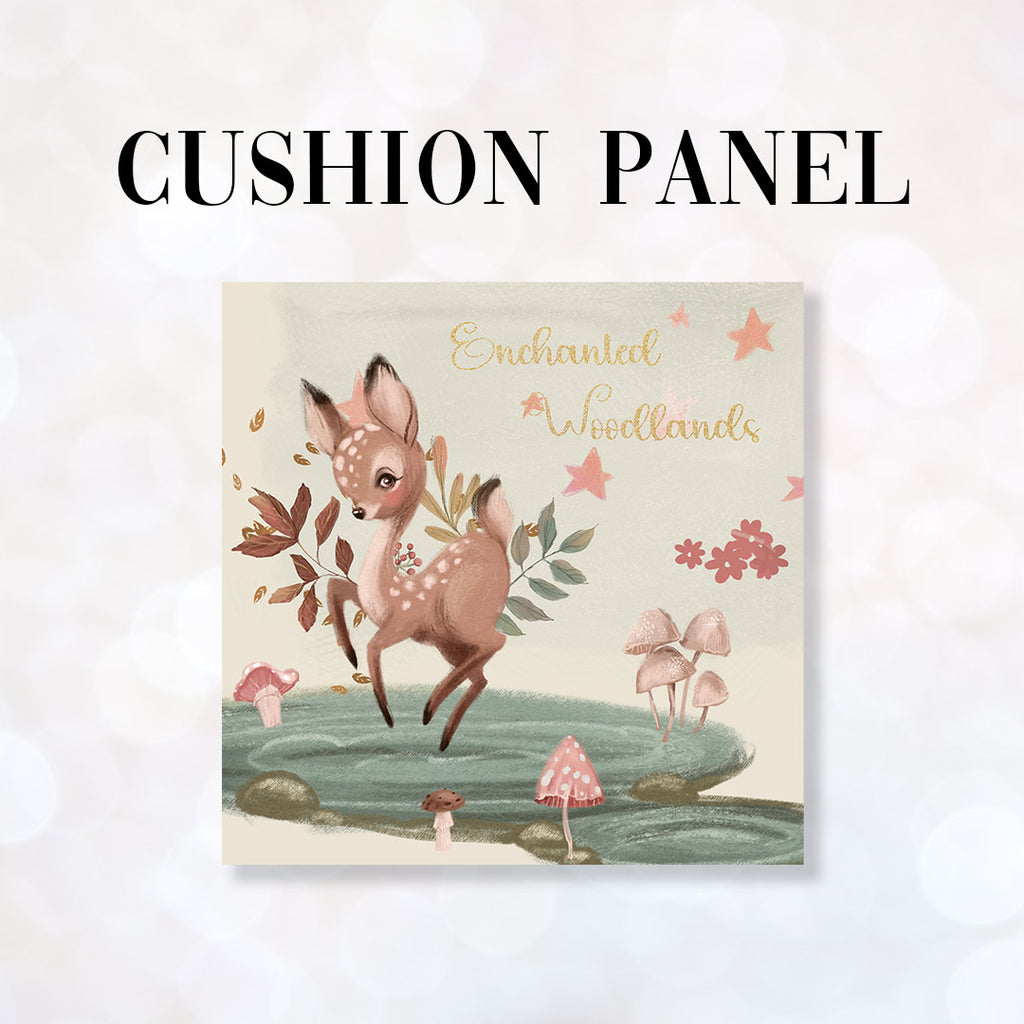 👉 PRINT ON DEMAND 👈 CUSHION Fabric Panel Enchanted Woodlands