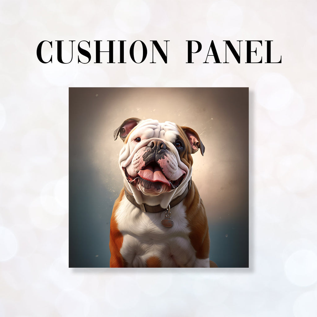 👉 PRINT ON DEMAND 👈 CUSHION Fabric Panel English Bulldog