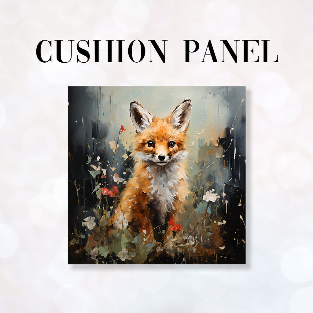 👉 PRINT ON DEMAND 👈 CUSHION Fabric Panel Fox Cub