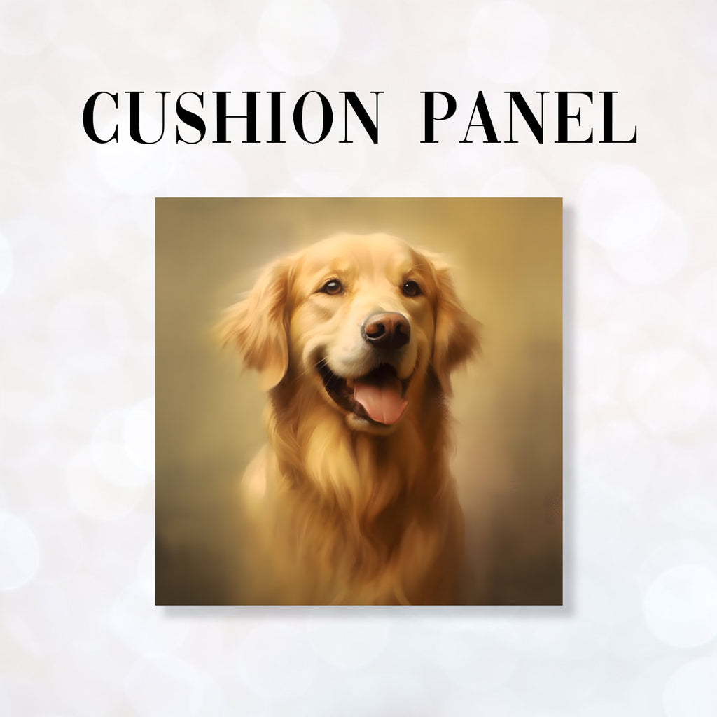 👉 PRINT ON DEMAND 👈 CUSHION Fabric Panel Golden Retriever Dog