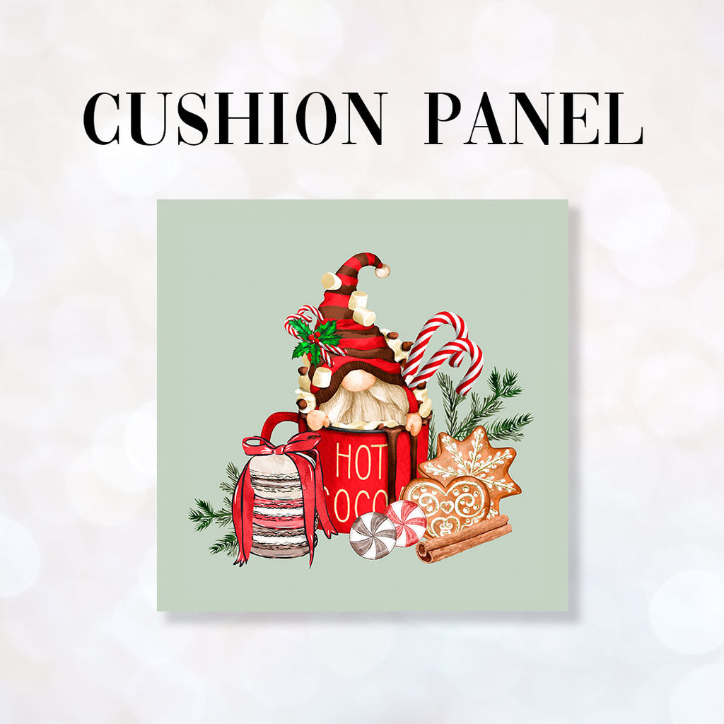 👉 PRINT ON DEMAND 👈 CUSHION Fabric Panel Christmas Treat Gnome