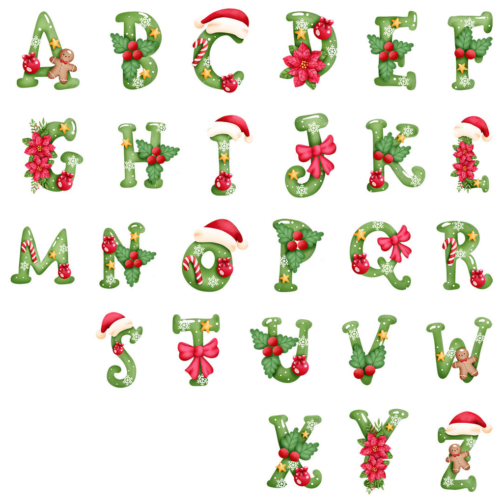 👉 PRINT ON DEMAND 👈 TOTE Jolly Christmas Letters Fabric Bag Panel