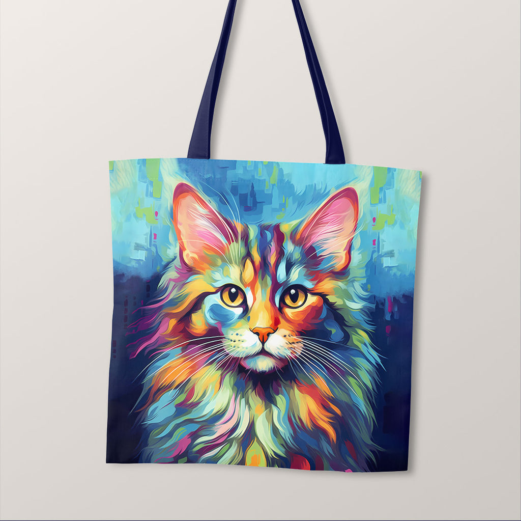 👉 PRINT ON DEMAND 👈 TOTE Maine Cat Fabric Bag Panel