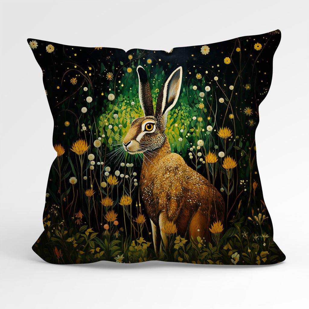👉 PRINT ON DEMAND 👈 CUSHION Fabric Panel Meadow Hare