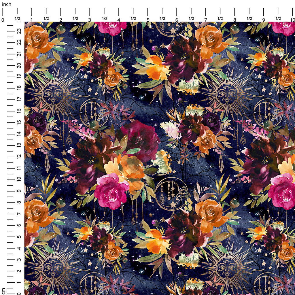 👉 PRINT ON DEMAND 👈 Mystical Floral Various Fabric Bases