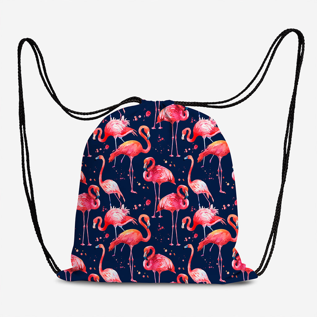 👉 PRINT ON DEMAND 👈 Flamingo Navy Various Fabric Bases