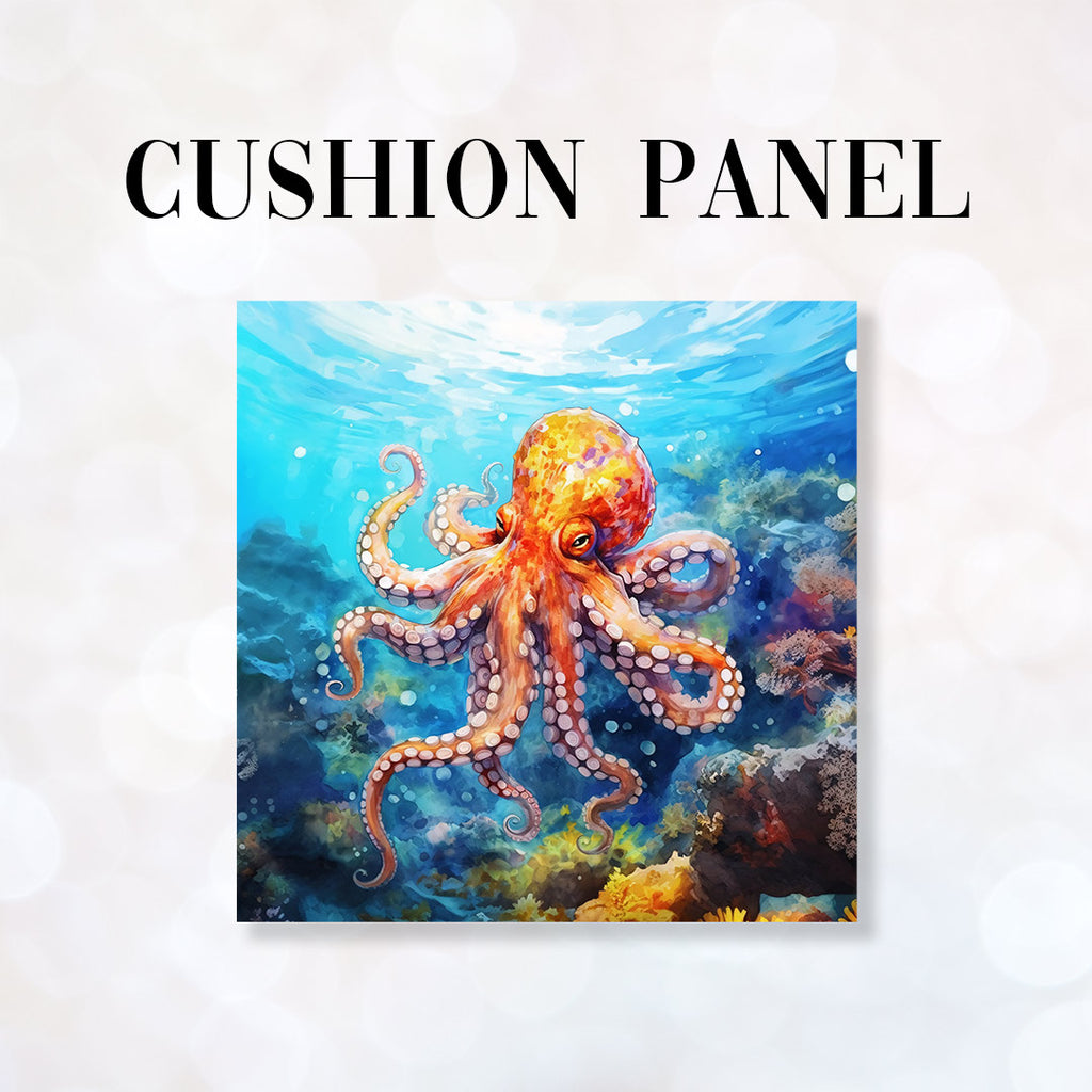 👉 PRINT ON DEMAND 👈 CUSHION Fabric Panel Octopus
