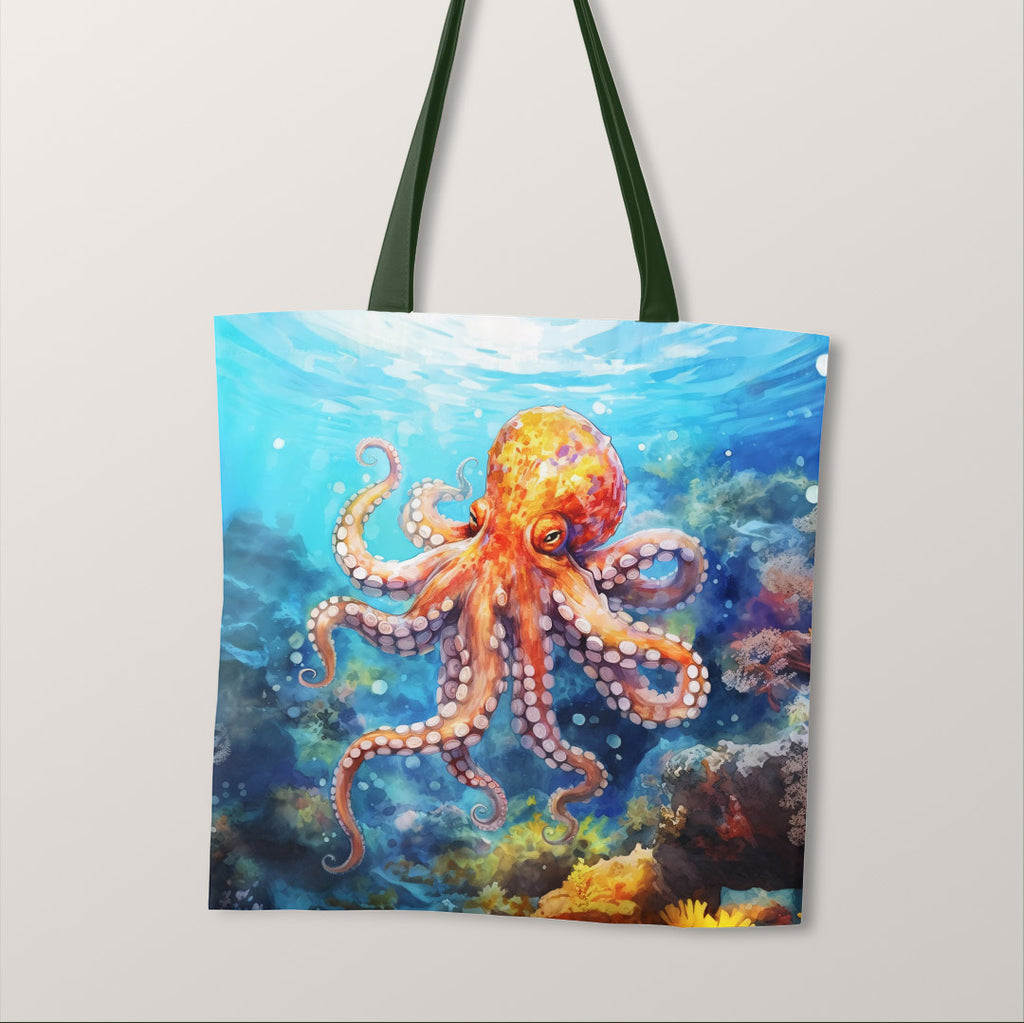 👉 PRINT ON DEMAND 👈 TOTE Octopus Fabric Bag Panel
