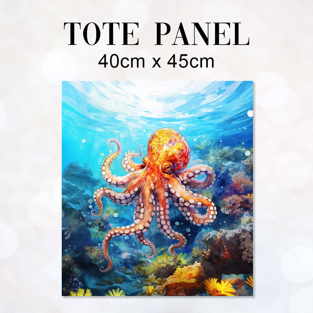 👉 PRINT ON DEMAND 👈 TOTE Octopus Fabric Bag Panel