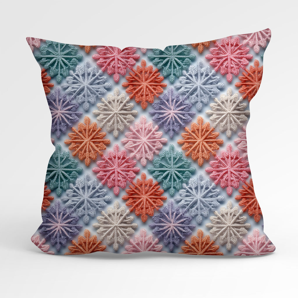 👉 PRINT ON DEMAND 👈 Pastel Snowflakes Embroidery Various Fabric Bases