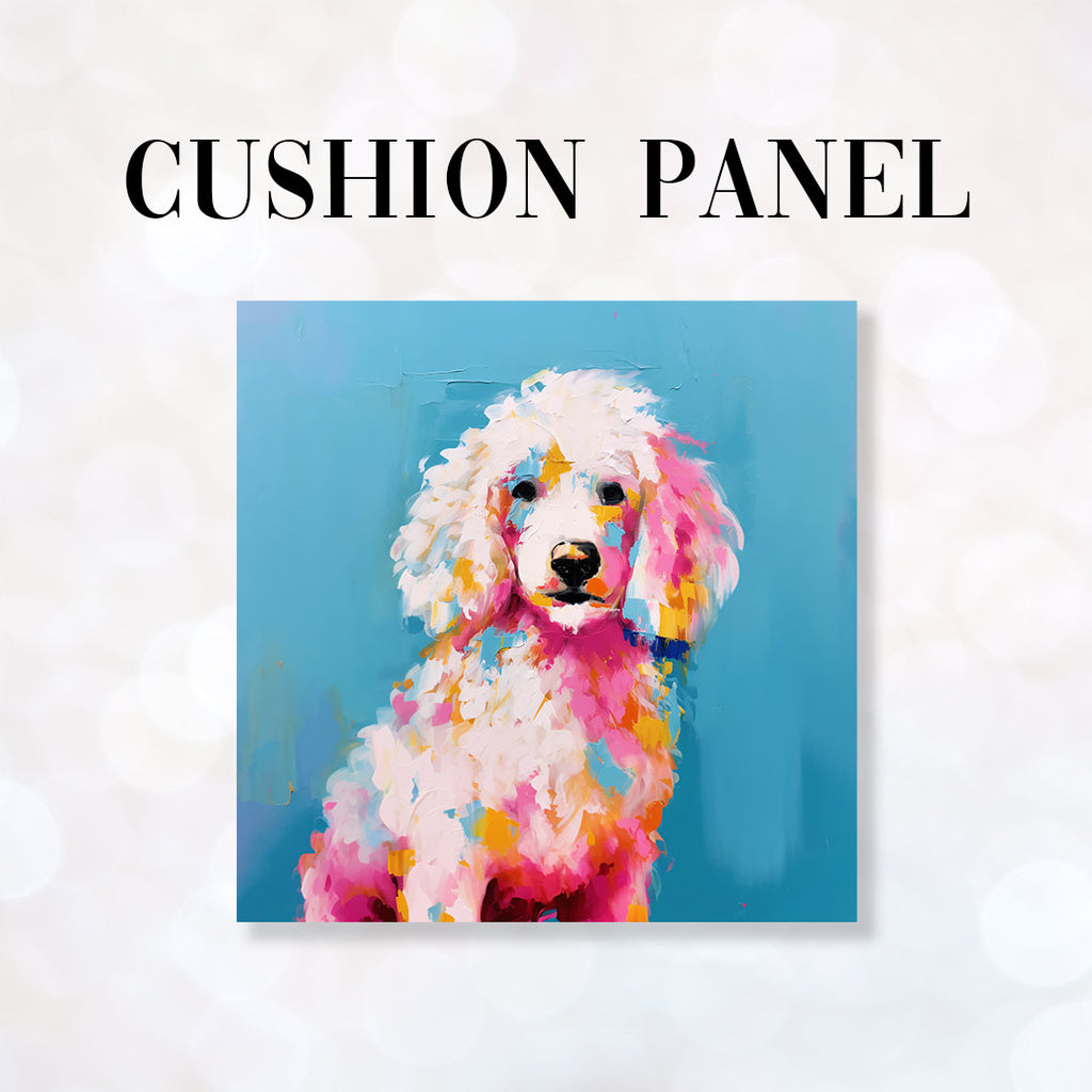 👉 PRINT ON DEMAND 👈 CUSHION Fabric Panel Poodle Pup