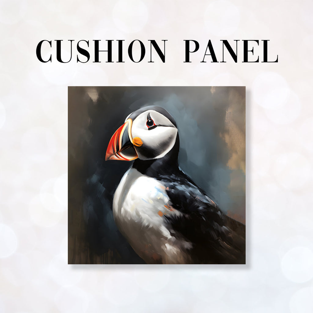 👉 PRINT ON DEMAND 👈 CUSHION Fabric Panel Puffin 1