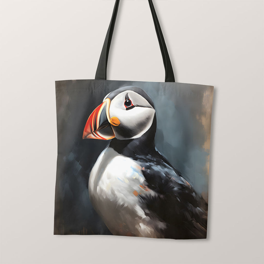 👉 PRINT ON DEMAND 👈 TOTE Puffin 1 Fabric Bag Panel