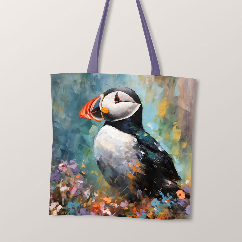 👉 PRINT ON DEMAND 👈 TOTE Puffin 2 Fabric Bag Panel