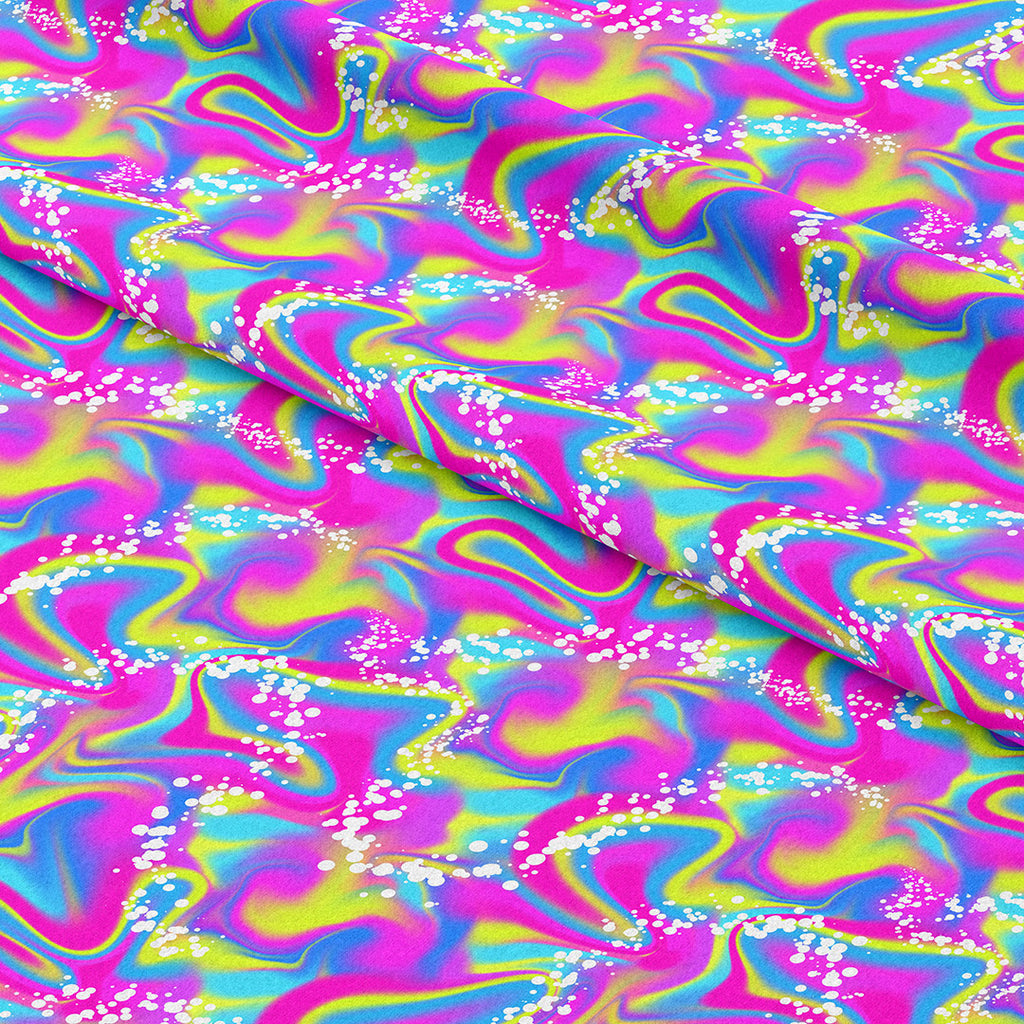👉 PRINT ON DEMAND 👈 Retro Pink Swirls Various Fabric Bases