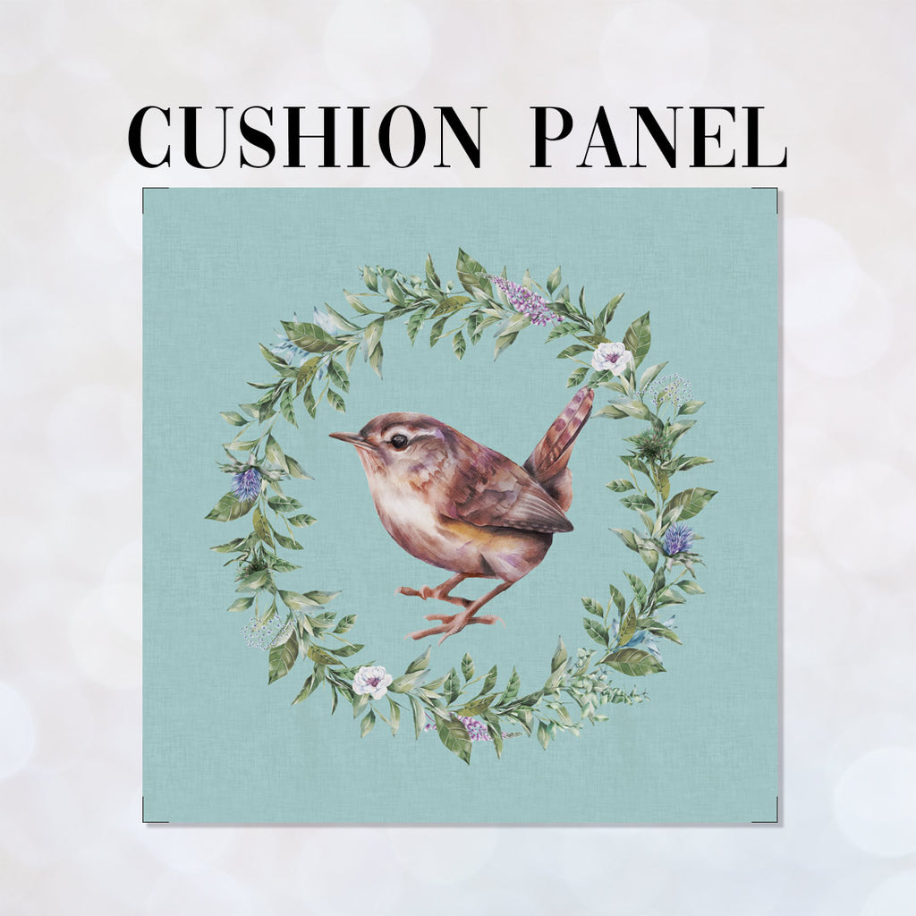 👉 PRINT ON DEMAND 👈 CUSHION Fabric Panel Scottish Bird Blue SC-9