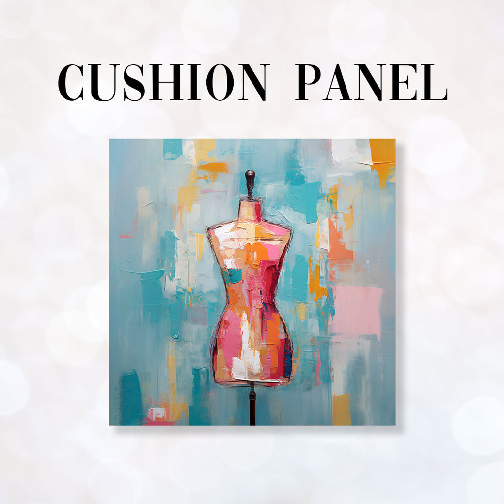 👉 PRINT ON DEMAND 👈 CUSHION Fabric Panel Sewing Art Dress Form