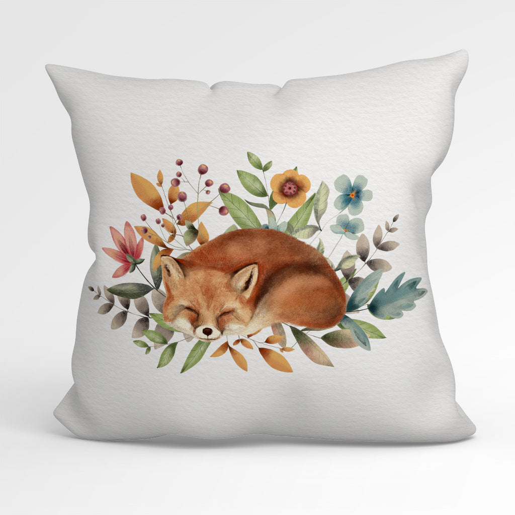 👉 PRINT ON DEMAND 👈 CUSHION Fabric Panel Sleeping Fox