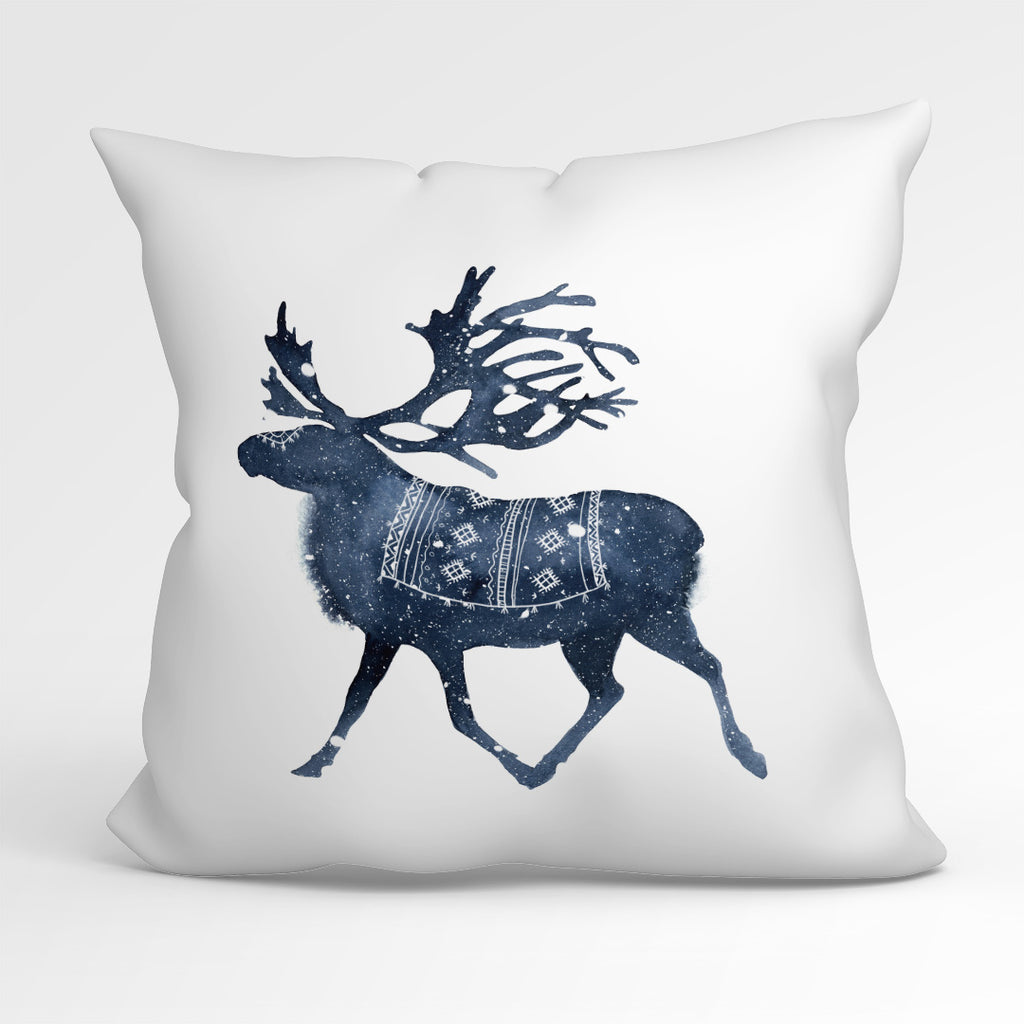 👉 PRINT ON DEMAND 👈 CUSHION Fabric Panel Snowy Moose