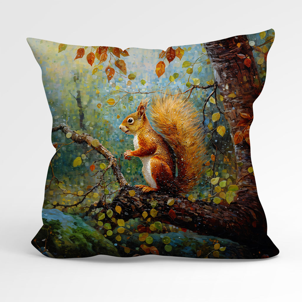 👉 PRINT ON DEMAND 👈 CUSHION Fabric Panel Squirrel