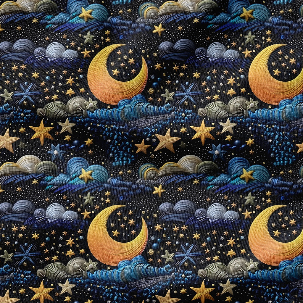 👉 PRINT ON DEMAND 👈 Starry Sky Embroidery Various Fabric Bases