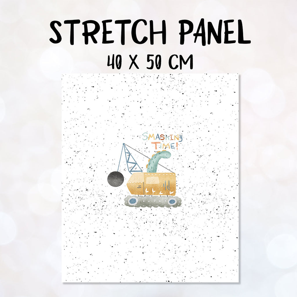 👉 PRINT ON DEMAND PANEL 👈 Smashing Time White Stretch Panel, Various Fabric Bases