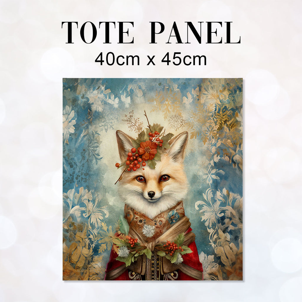 👉 PRINT ON DEMAND 👈 TOTE Elegant Fox TP-111 Fabric Bag Panel