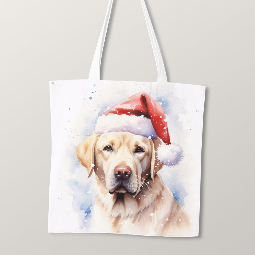 👉 PRINT ON DEMAND 👈 TOTE Christmas Labrador TP-117 Fabric Bag Panel