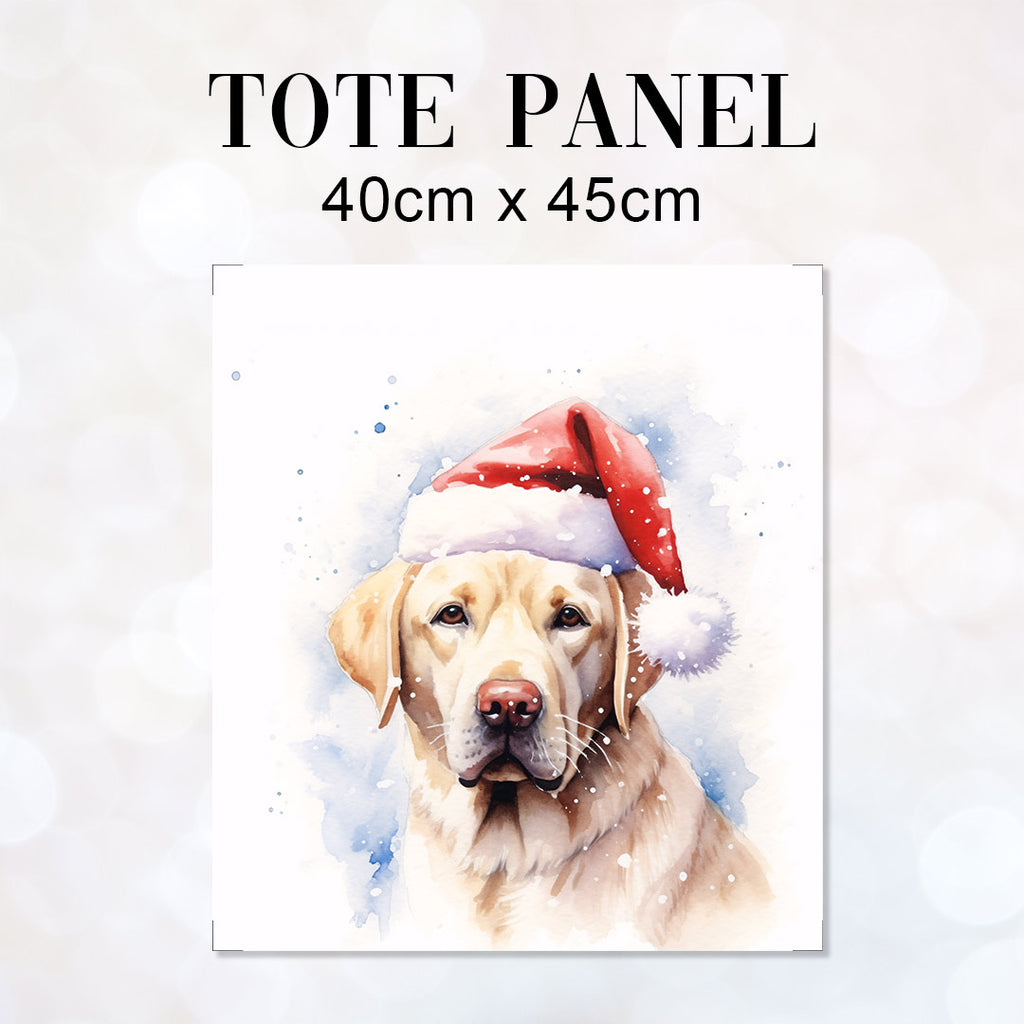 👉 PRINT ON DEMAND 👈 TOTE Christmas Labrador TP-117 Fabric Bag Panel