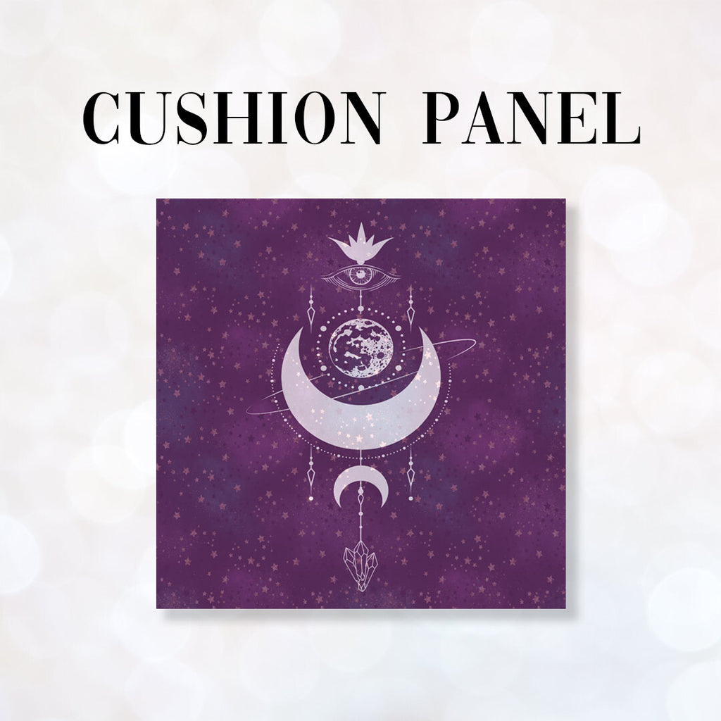 👉 PRINT ON DEMAND 👈 CUSHION Fabric Panel Moon Magic Stars CP-15