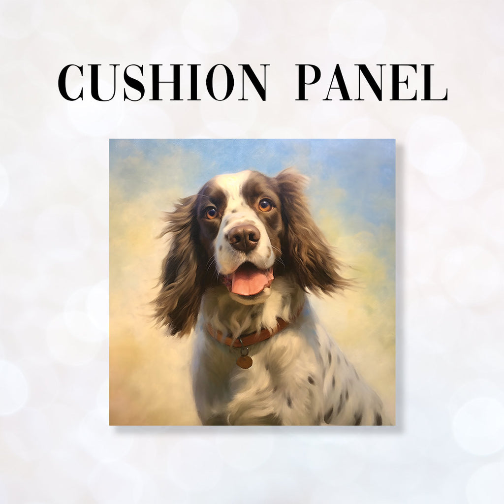👉 PRINT ON DEMAND 👈 CUSHION Fabric Panel Happy Springer Spaniel CP-22