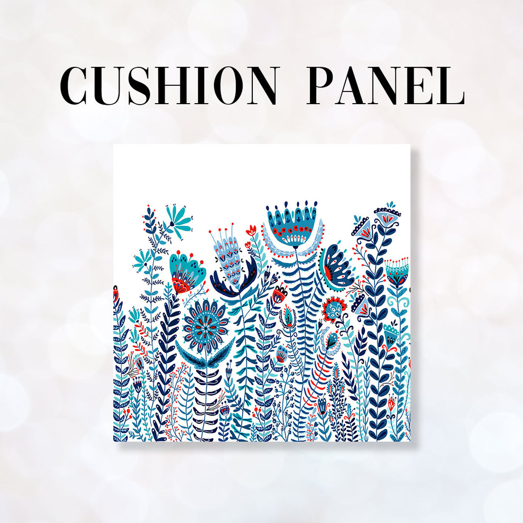 👉 PRINT ON DEMAND 👈 CUSHION Fabric Panel Folk Floral CP-29