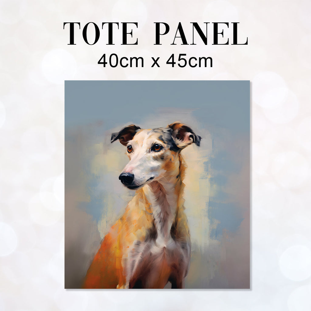 👉 PRINT ON DEMAND 👈 TOTE Dreamy Greyhound TP-44 Fabric Bag Panel