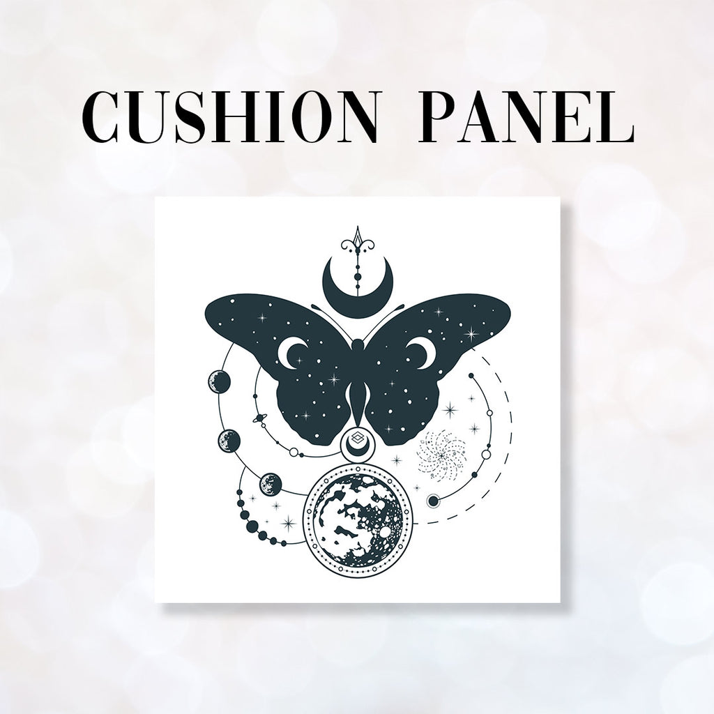 👉 PRINT ON DEMAND 👈 CUSHION Fabric Panel Butterfly Magic CP-48
