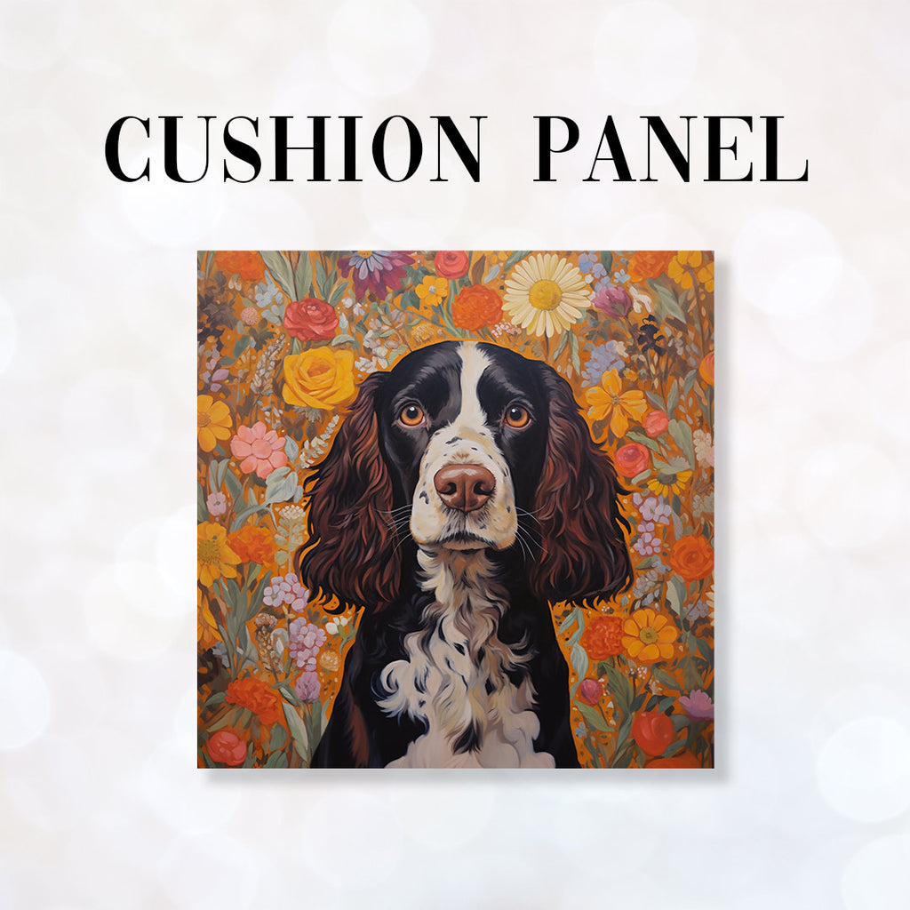 👉 PRINT ON DEMAND 👈 CUSHION Fabric Panel Brown Springer Spaniel CP-49