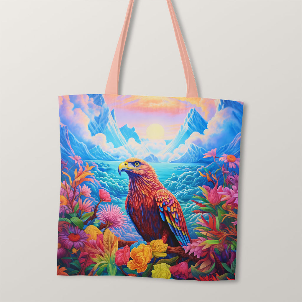 👉 PRINT ON DEMAND 👈 TOTE Bright Landscape Eagle TP-50 Fabric Bag Panel